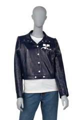 COURREGES JACKET CROPPED INK NAVY PATCH