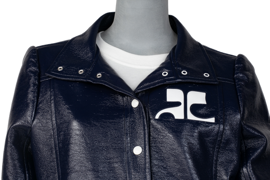 COURREGES JACKET CROPPED INK NAVY PATCH