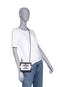CHANEL MINI BOY BRICK BLACK IRIDESCENT CALFSKIN AND PLEXIGLAS