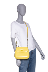 PRADA CLEO FLAP LEATHER SCARLATTO YELLOW