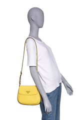 PRADA CLEO FLAP LEATHER SCARLATTO YELLOW