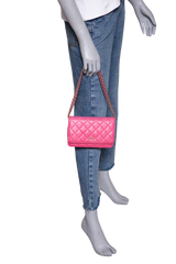 CHANEL WOC CC CAVIAR QUILTED HOT PINK GOLD HDWR