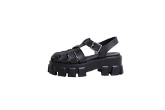 PRADA SANDAL MONOLITH RUBBER BLACK - 34 BR