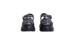 PRADA SANDAL MONOLITH RUBBER BLACK - 34 BR