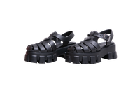 PRADA SANDAL MONOLITH RUBBER BLACK - 34 BR