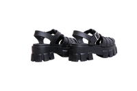 PRADA SANDAL MONOLITH RUBBER BLACK - 34 BR