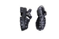 PRADA SANDAL MONOLITH RUBBER BLACK - 34 BR