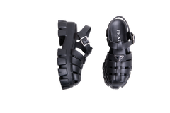PRADA SANDAL MONOLITH RUBBER BLACK - 34 BR