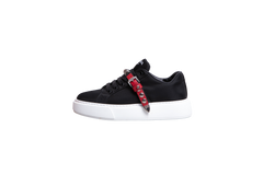 PRADA SNEAKER STUDDED STRAP NYLON BLACK -  37 1/2 BR