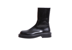 SALVATORE FERRAGAMO BOOTS FARAH LEATHER BLACK - 37.5 BR