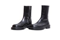 SALVATORE FERRAGAMO BOOTS FARAH LEATHER BLACK - 37.5 BR
