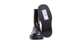 SALVATORE FERRAGAMO BOOTS FARAH LEATHER BLACK - 37.5 BR