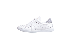 AQUAZZURA SNEAKER CRYSTAL-EMBELLISHED WHITE - 37 BR