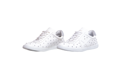 AQUAZZURA SNEAKER CRYSTAL-EMBELLISHED WHITE - 37 BR