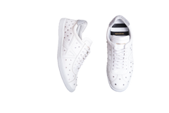 AQUAZZURA SNEAKER CRYSTAL-EMBELLISHED WHITE - 37 BR