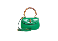 GUCCI BAMBOO 1947 SMALL LEATHER GREEN