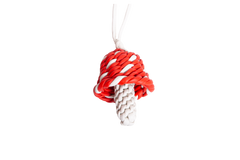 BOTTEGA MUSHROOM CHARM LEATHER TULIP/CHALK