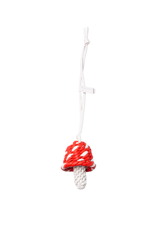 BOTTEGA MUSHROOM CHARM LEATHER TULIP/CHALK