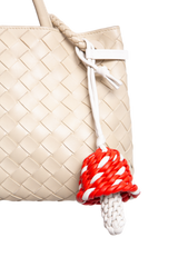 BOTTEGA MUSHROOM CHARM LEATHER TULIP/CHALK