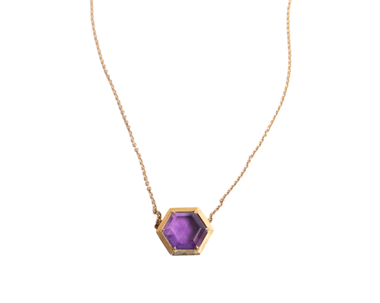TIFFANY & CO. NECKLACE AMETHYST HEXAGON