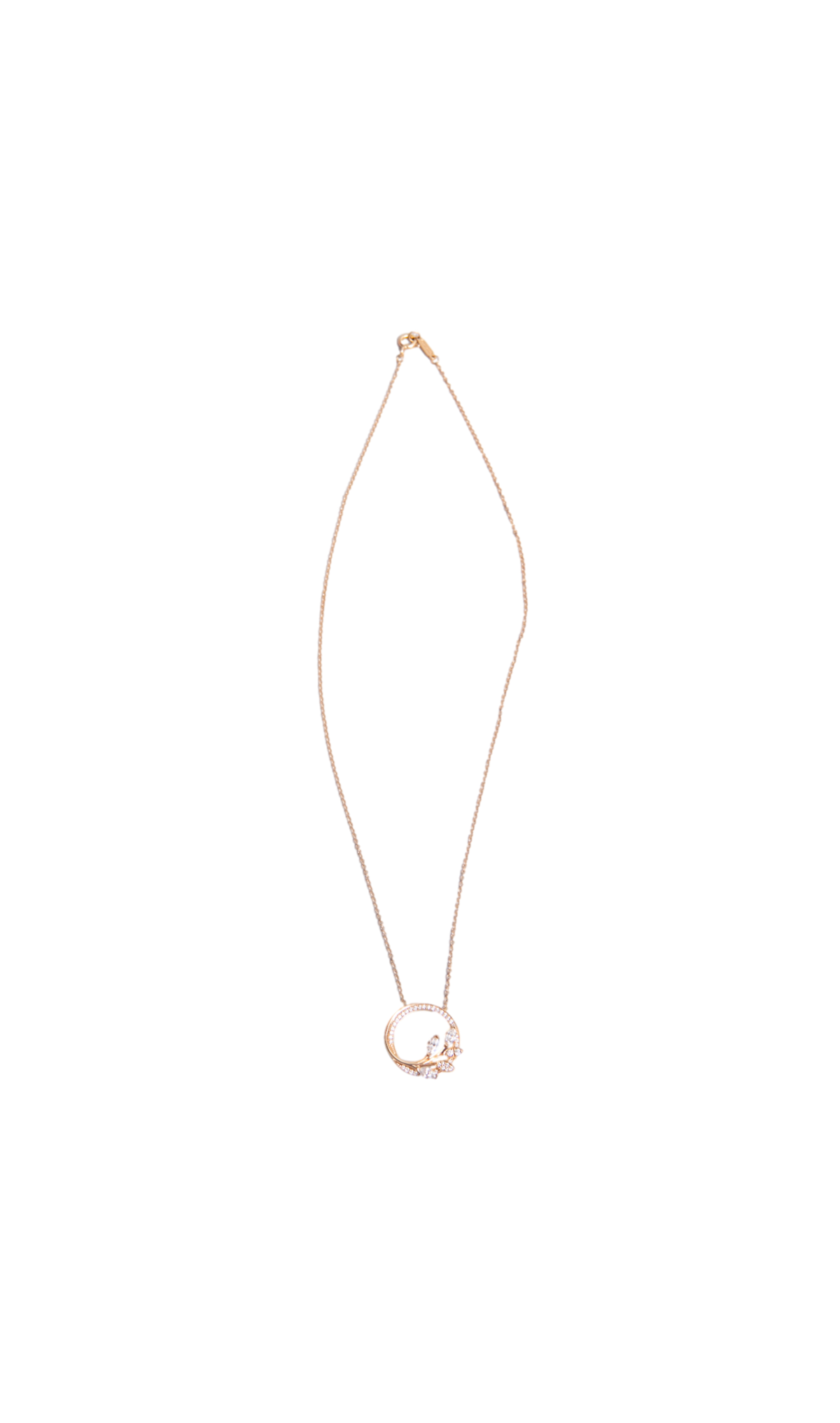 TIFFANY & CO. PENDANT VINE CIRCLE DIAMOND GOLD