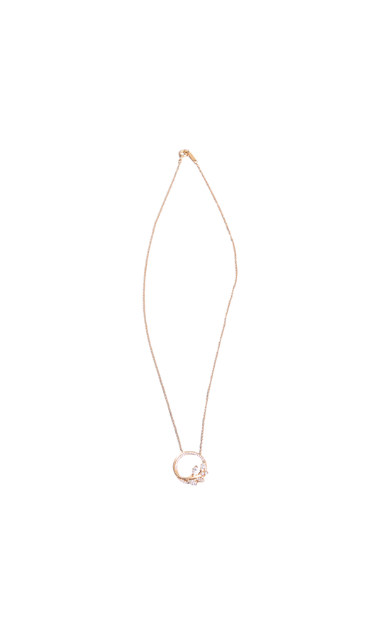 TIFFANY & CO. PENDANT VINE CIRCLE DIAMOND GOLD