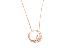 TIFFANY & CO. PENDANT VINE CIRCLE DIAMOND GOLD