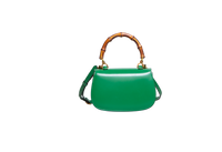 GUCCI BAMBOO 1947 SMALL LEATHER GREEN