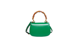GUCCI BAMBOO 1947 SMALL LEATHER GREEN