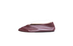 LE MONDE BERYL LUNA SLIPPER LEATHER BURGUNDY - 36 1/2 BR