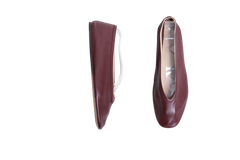 LE MONDE BERYL LUNA SLIPPER LEATHER BURGUNDY - 36 1/2 BR