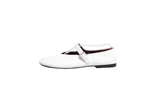 THE ROW BALLET FLATS MARY JANE BOHEME SHOE OPTIC WHITE - 37 BR