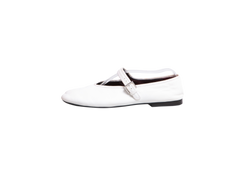 THE ROW BALLET FLATS MARY JANE BOHEME SHOE OPTIC WHITE - 37 BR