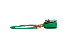 GUCCI BAMBOO 1947 SMALL LEATHER GREEN