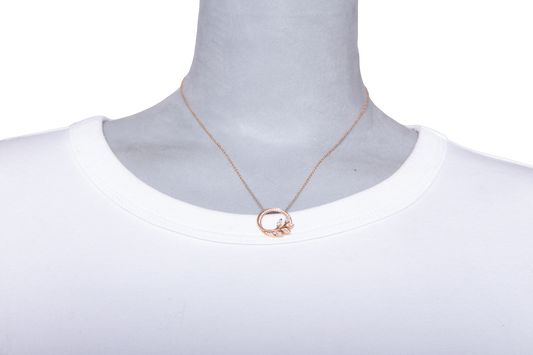 TIFFANY & CO. PENDANT VINE CIRCLE DIAMOND GOLD