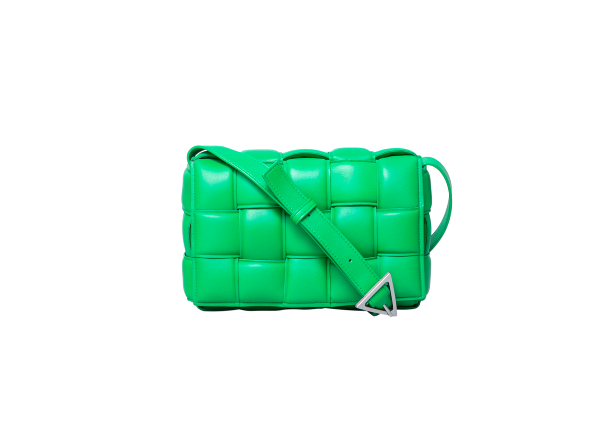BOTTEGA PADDED CASSETE MAXI INTRECCIATO PARAKEET