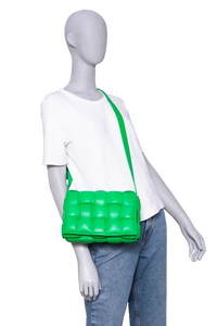 BOTTEGA PADDED CASSETE MAXI INTRECCIATO PARAKEET