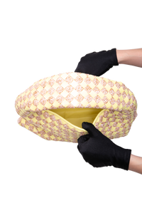BOTTEGA GOP INTRECCIATO SMALL RAFFIA/JAUNE