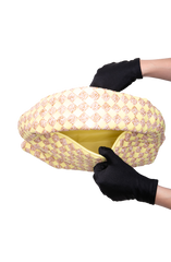 BOTTEGA GOP INTRECCIATO SMALL RAFFIA/JAUNE