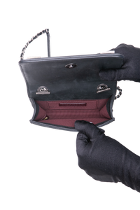 CHANEL MINI BOY BRICK BLACK IRIDESCENT CALFSKIN AND PLEXIGLAS