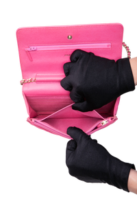 CHANEL WOC CC CAVIAR QUILTED HOT PINK GOLD HDWR