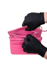 CHANEL WOC CC CAVIAR QUILTED HOT PINK GOLD HDWR