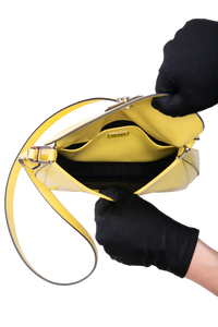 PRADA CLEO FLAP LEATHER SCARLATTO YELLOW