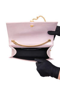 YSL KATE TASSEL CROCO EMBOSSED BEIGE