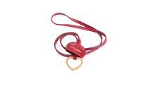YSL CHARM OPYUM RED WITH GOLD HEART KEYCHAIN
