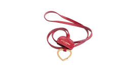 YSL CHARM OPYUM RED WITH GOLD HEART KEYCHAIN