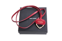 YSL CHARM OPYUM RED WITH GOLD HEART KEYCHAIN