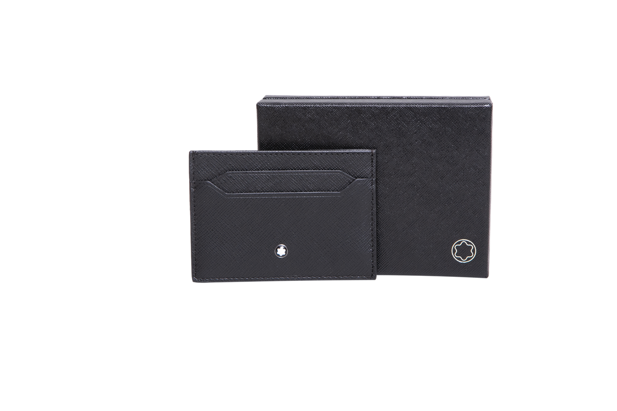 MONTBLANC CARD HOLDER SARTORIAL SAFFIANO BLACK