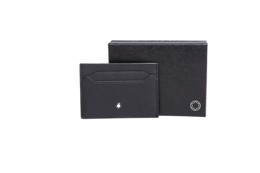 MONTBLANC CARD HOLDER SARTORIAL SAFFIANO BLACK