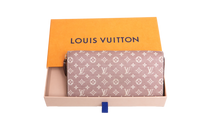 LV WALLET MINI LIN MONOGRAM BURGUNDY